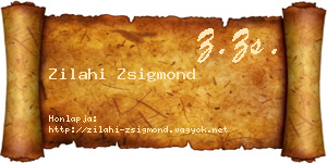 Zilahi Zsigmond névjegykártya